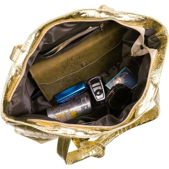 Purse and Handbag for Women Crocodile Satchel Large Shoulder Tote Bag - Picture 4 of 7